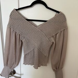 BB Dakota by Steve Madden Textured Cream Top
